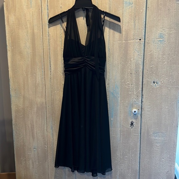 XOXO Black Halter Neck Chiffon Dress Party Cocktail Evening‎ Size Small - Picture 1 of 9